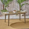 CAVINAS 71 Inch Rectangle Patio Table,Outdoor Dining Table with Acacia Wood Legs,Patio Dining Table for 6 - 2 of 4