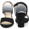 Perphy Women's Open Toe Colorful Elastic Strap Chunky Heel Sandals - 3 of 4
