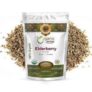 Organic Way Dried Elderberry Flower Cut & Sifted - 4oz - 1 of 4