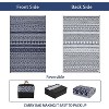 Plastic Outdoor Rugs, Waterproof Bohemia Straw Rug Reversible Outside Carpet for Patio Deck Porch Backyard Camping - 2 of 4