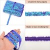 Elastic Sequin Trim, 0.8 Inch 2 Row Flat Metallic Paillette Sequin Ribbon, Glitter Sequin Strip DIY Craft Decor, 25 Yards - 3 of 4