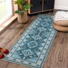 Washable Vintage Chenille Floral Print Farmhouse Area Rugs for Home Office - 3 of 4