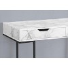 Monarch Specialties Computer Desk Home Office Laptop Storage Drawers 48InchL Work Metal Laminate White Marble Look Black Contemporary Modern - 3 of 4