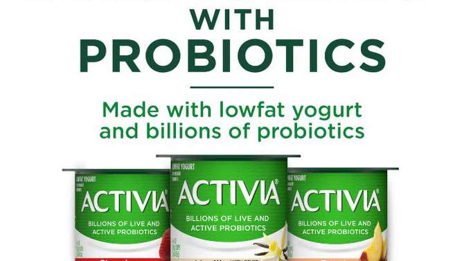 Activia Low Fat Probiotic Vanilla Yogurt - 4ct/4oz Cups, 2 of 13, play video