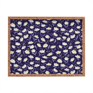 Avenie Midnight Desert Blooms Bamboo Tray - Deny Designs - 1 of 2