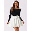 INSPIRE CHIC Women's Vintage Summer High Waist with Belt A-Line Mini Jean Skirts - 2 of 4