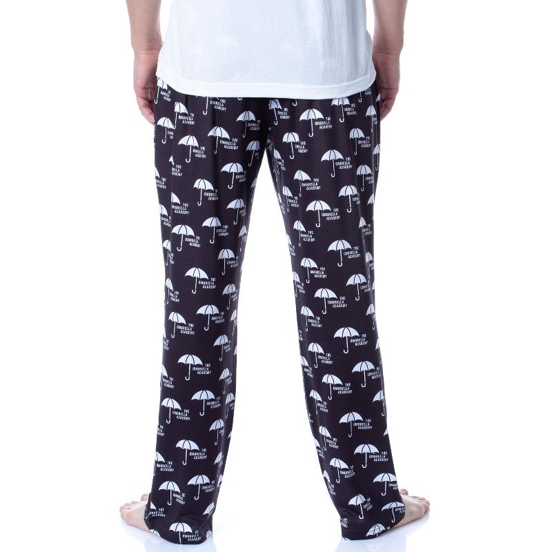 The Umbrella Academy Mens' TV Series Logo Icon Tossed Print Pajama Pants Black, 5 of 6