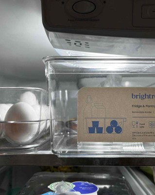Standard Divided Fridge & Pantry Bin Clear - Brightroom™