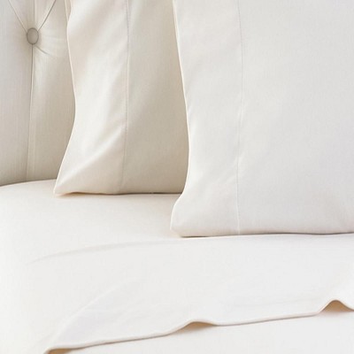 Ivory Twin Micro Flannel Sheet Set with Pillowcase