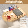 C-Shaped TV Dinner Tray Table, Small TV Tray Table For Eating On Couch, 360° Rotatable & Height Adjustable Panel, Sofa Tray Table for Living Room - 3 of 4
