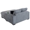 61" Smart Loveseat with Ottoman ,Bluetooth Speaker, Wireless Charger & USB Ports, Includes 4 Pillows & Cup Holder, Polyester Fabric - 4 of 4