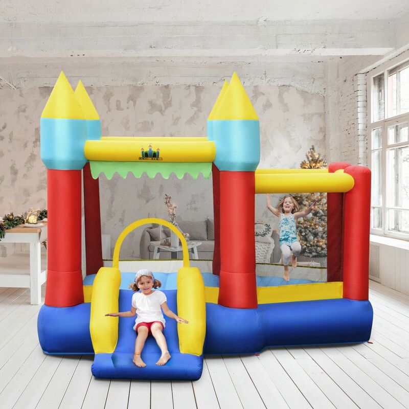Costway Inflatable Bounce House Slide Jumping Castle w/ Tunnels Ball Pit & 480W Blower, 3 of 11