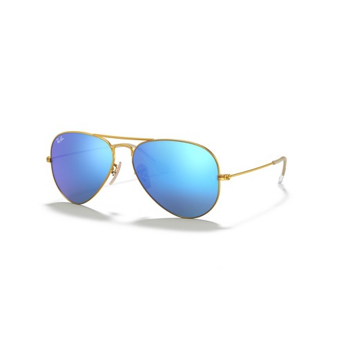 Ray ban Rb3025 55mm Aviator Adult Pilot Sunglasses Blue Flash Lens Target