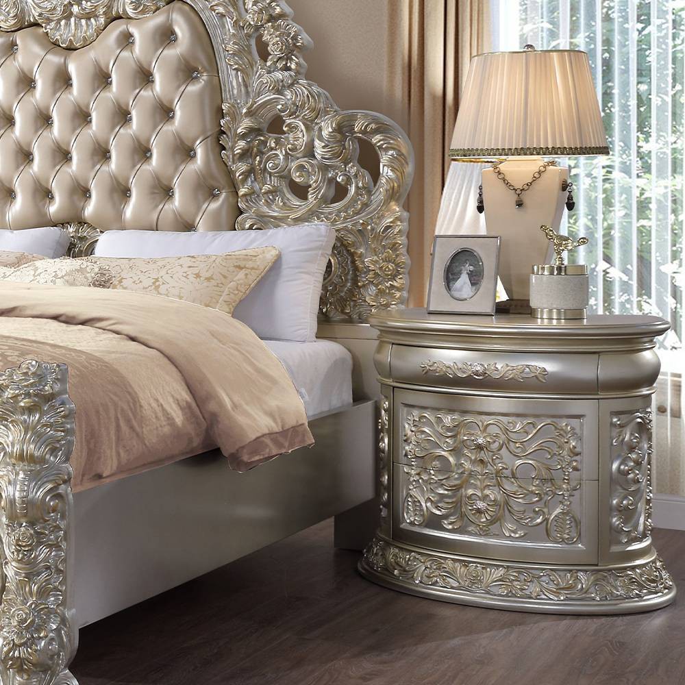 Photos - Bedroom Set 32" Sorina Nightstand Antique Gold Finish - Acme Furniture