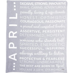 Pavilion Gift Company - April - 50" x 60" Royal Plush Blanket - Throw Blankets - 1 of 4