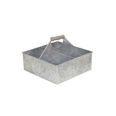 Cheung's Arlo Galvanized 4 Slot Square Caddy