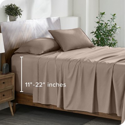 22 Inch Extra Deep Pocket Sheet Set, Double Brushed Microfiber Sheets by Bare Home