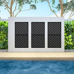 Dovelina Metal Outdoor Wall Sign Panels Decorative Screen - 3 Panels - 1 of 4