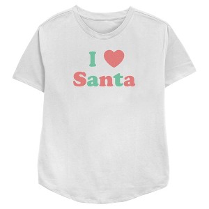 Women's Lost Gods I Heart Santa T-Shirt - 1 of 3