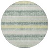 HomeRoots 8' Pale Aqua And Lime Green Round Striped Washable Indoor Outdoor Area Rug - 4 of 4