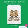 Big Dot of Happiness Adult 60th Birthday White Paper Treat Bags, Black & Gold Party Individual Greaseproof Brown Paper Sandwich Cookie Bags - 25 Count - 4 of 4