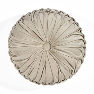 15" Pleated Round Throw Pillow - Lush Décor