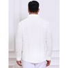 Men's Casual Solid Pocket Long Sleeve Button Down Plaid Textured Shirt - 3 of 4