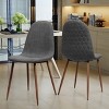 Dining Chairs Set of 2, Mid-Century Dining Room Chairs with Light Walnut Finished Metal Legs, Upholstered Dining Chair for Kitchen Living Room Dining Room-Christopher Knight Home - image 3 of 4