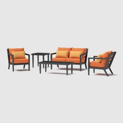 Thelix 5pc Seating Set - Tikka Orange - RST Brands