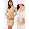 INSPIRE CHIC Women's Stretch Short Sweater Jacket and Vintage Skirt Sets 2 Piece Suit - 2 of 4