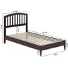 AFI Furnishings Quincy Twin Solid Wood Low Profile Platform Bed, Espresso - 2 of 4