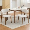 Dining Chairs Set of 4, Mid Century Modern Upholstered Dining Room Chair, Kitchen Chair with Padded Fabric Seat & Wood Legs, Comfortable Chairs - 4 of 4