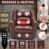 Dual Motor Power Lift Recliner Chair with Heat Massage, Genuine Leather Infinite Position Recliner with USB Ports for Elderly-3irtyhousy - 2 of 4