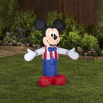 3.5 ft Tall Patriotic Mickey Mouse Inflatable Decoration
