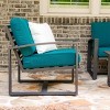 Leisure Made Jasper 4pc Aluminum Seating in Peacock Fabric - 3 of 4