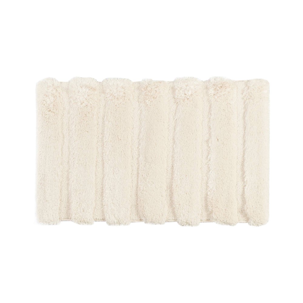 21inx34in Tufted Pearl Channel Solid Bath Rug Beige