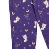 Sailor Moon Artemis & Luna All-Over Print Women's Purple Quick Turn Sleep Pajama Pants - 2 of 3