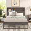 Platform Bed with Storage Headboard, Outlets and USB Ports - ModernLuxe - 2 of 4