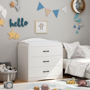 Famapy Changing Table Dresser with 3 - Drawer,Baby Dresser Chest,Multi - Use Storage,Smooth Drawers,Safe Changing Station for Nursery - 1 of 4