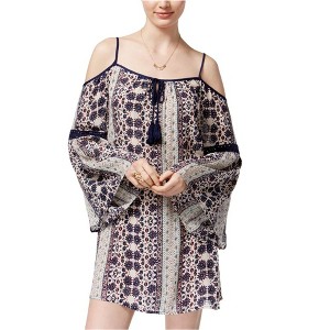American Rag Womens Crochet-Trimmed Floral Shift Dress - 1 of 2
