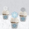 Big Dot of Happiness Winter Wonderland - Cupcake Decoration - Snowflake Holiday Party & Winter Wedding Cupcake Wrappers & Treat Picks Kit - Set of 24 - 3 of 4