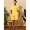 Lars Amadeus Men's Summer Polka Dots Hawaiian Short Sleeves Set 2 Pcs - 2 of 4