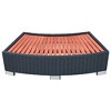 vidaXL Spa Step Poly Rattan 36.2"x17.7"x9.8" Black - 3 of 4