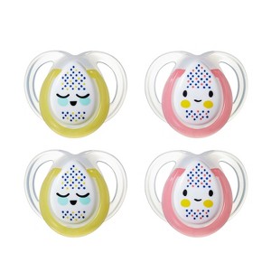Tommee Tippee Closer to Nature Night Time Baby Pacifier - 4pk Yellow