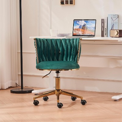 Office Desk Chair, Upholstered Home Office Desk Chairs with Adjustable Swivel Wheels