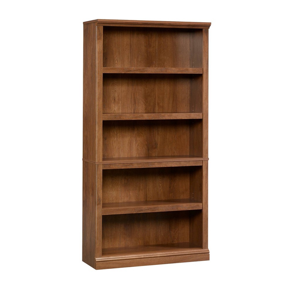 Photos - Wall Shelf Sauder 70" 5 Shelf Bookcase Oiled Oak - : Adjustable Storage, MDF Construct 