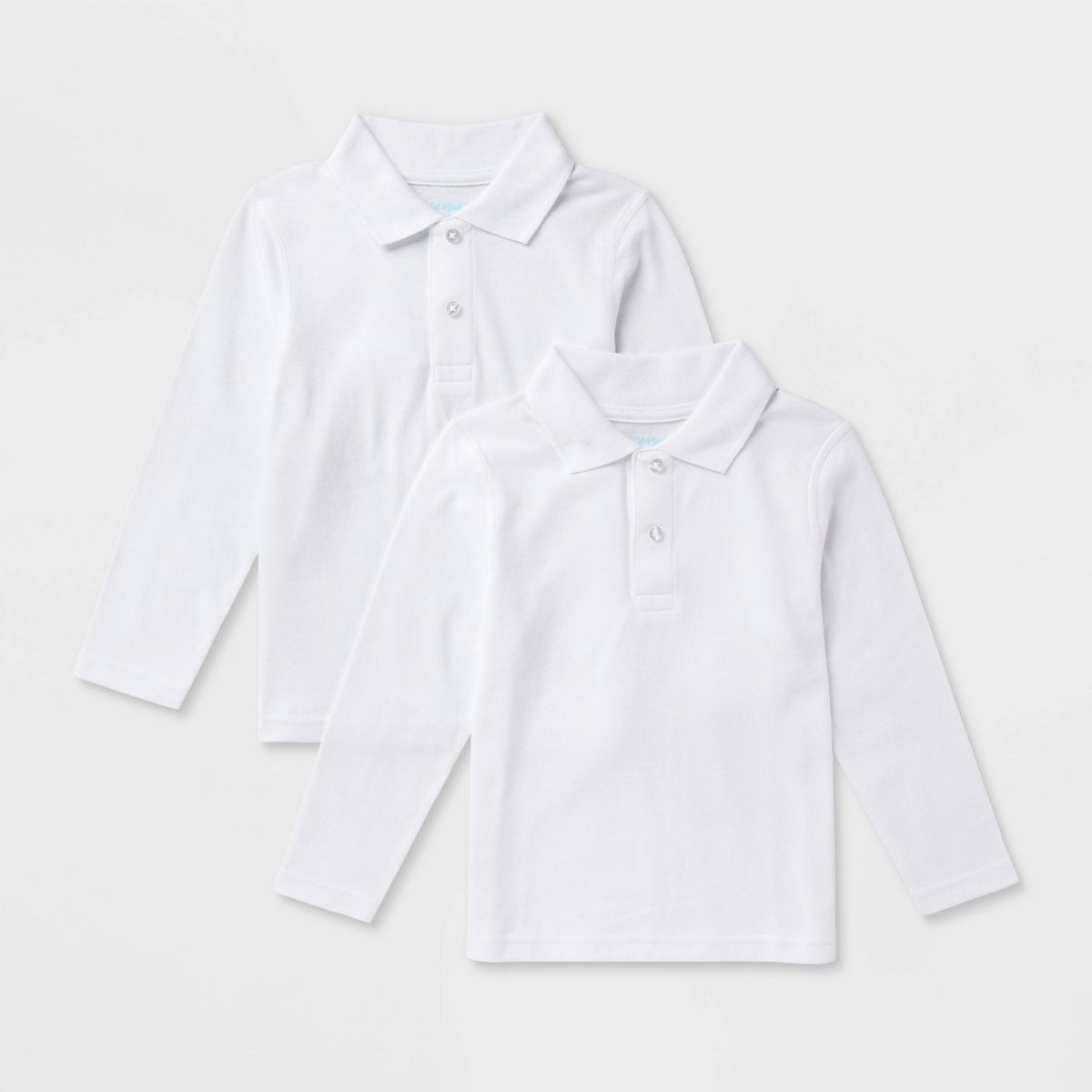 Toddler Boys' 2pk Adaptive Long Sleeve Uniform Polo Shirts - Cat & Jack™ - thumbnail 4