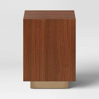 Wood and Metal Plinth Accent Table - Threshold™