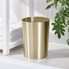 mDesign Small Steel Round Trash Wastebasket Garbage Bin - image 2 of 3