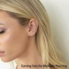 Dainty 6 Pairs Surgical Steel Earrings, Lightweight Huggies Studs for Multiple Piercings - 4 of 4